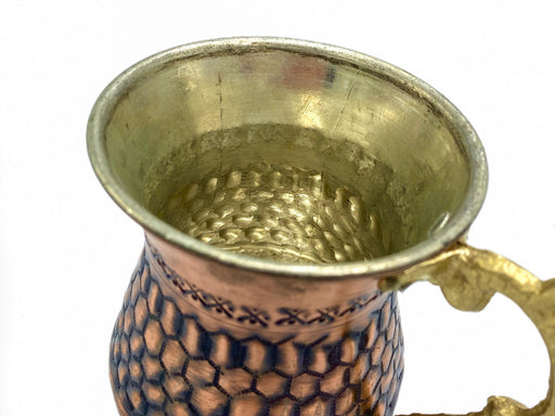 Lavina | Copper Cup with Honeycomb Pattern (10 cm) Lavina Mugs