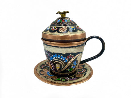 Lavina | Copper Cup with Lid Erzincan Design