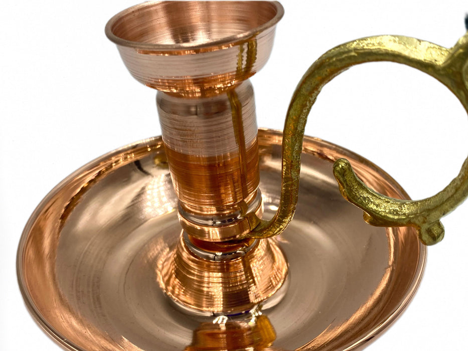 Lavina | Copper Traditional Candle Holder Copper Gold (9 cm)
