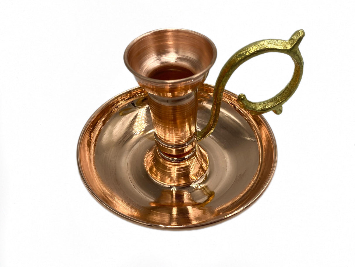 Lavina | Copper Traditional Candle Holder Copper Gold (9 cm)