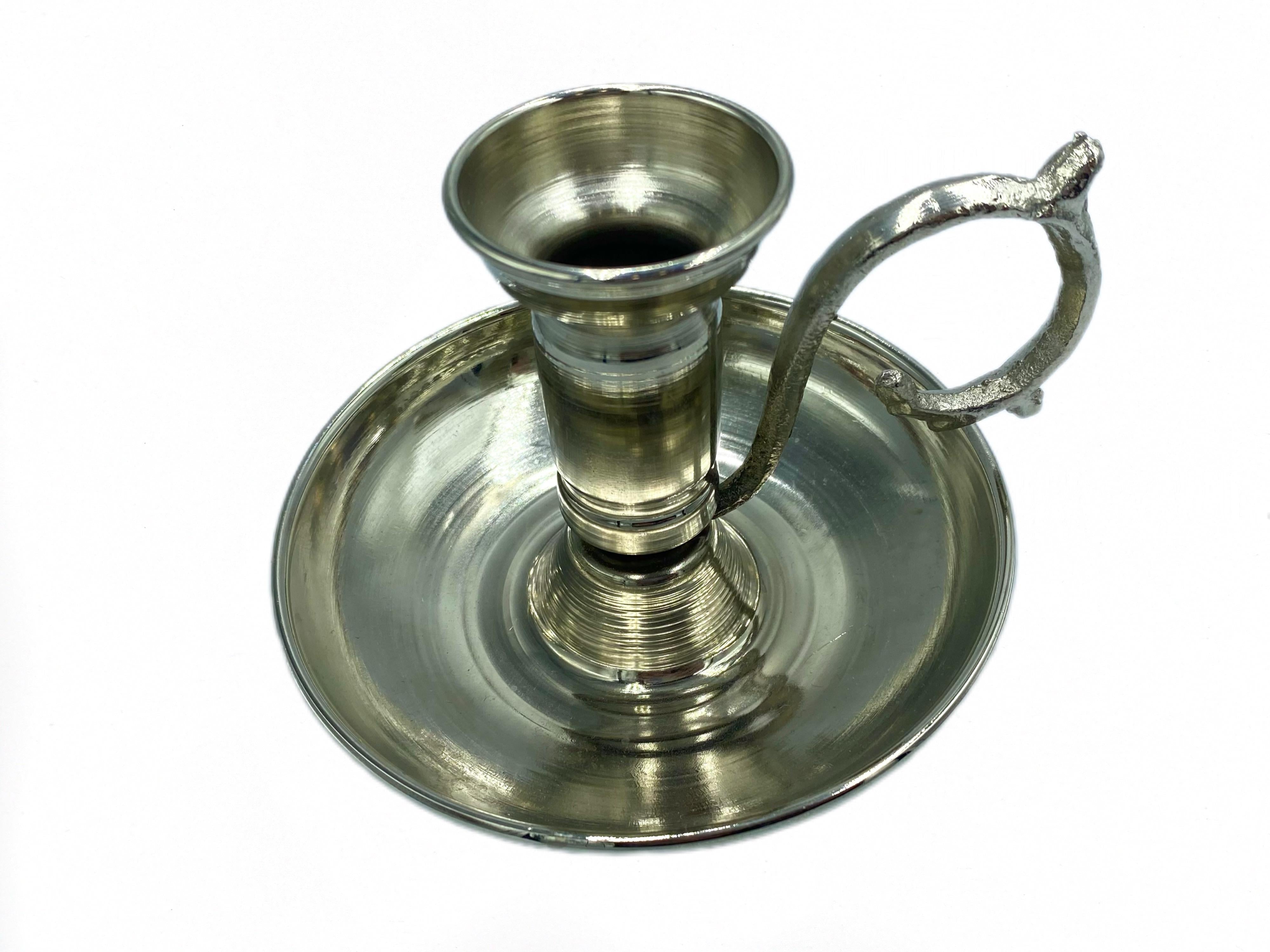 Lavina | 铜制传统烛台银色(9 cm) - TryAladdin