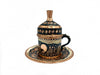 Lavina | Copper Turkish Coffee Cup with Lid Erzincan Design