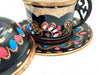 Lavina | Copper Turkish Coffee Cup with Lid Erzincan Design