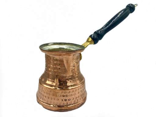 Lavina | Copper Turkish Coffee Pot with Black Wooden Handle (9.5 cm) Lavina Coffee Pot