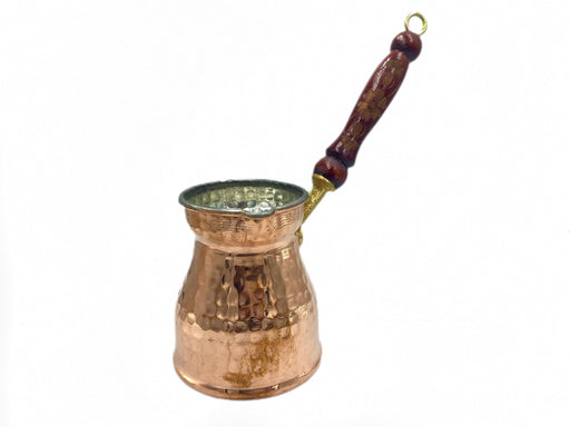 Lavina | Copper Turkish Coffee Pot with Wooden Handle (9.5 cm) Lavina Coffee Pot