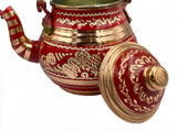 Lavina | Copper Turkish Teapot with Erzincan Design