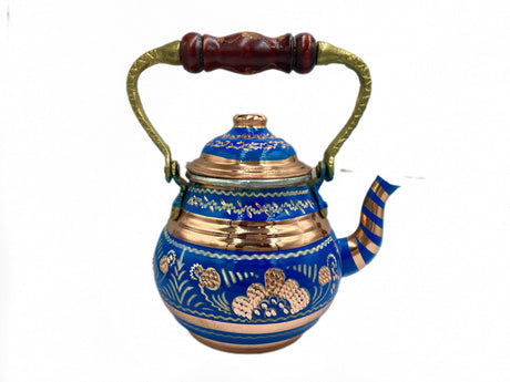 Lavina | Copper Turkish Teapot with Erzincan Design