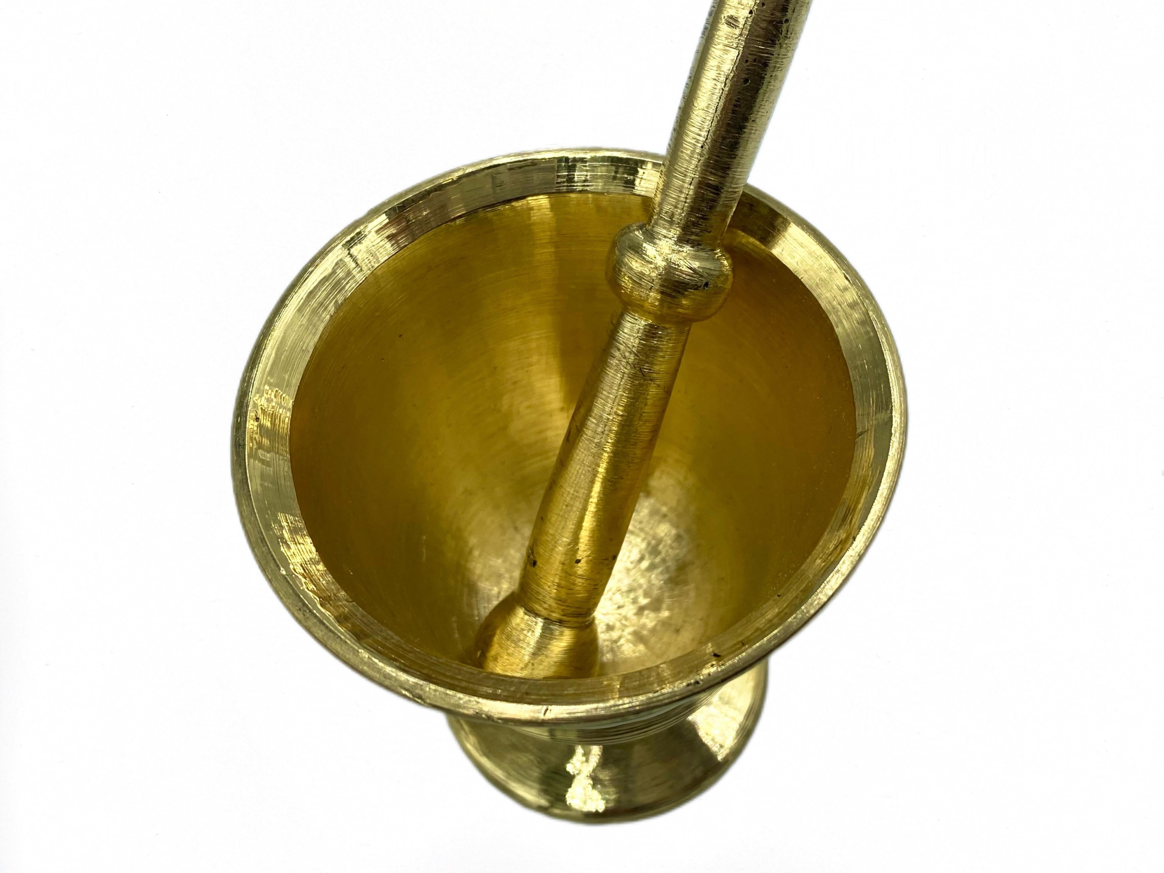 Lavina | Gold Color Bronze Mortar and Pestle (8 cm) - TryAladdin