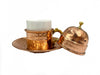 Lavina | Copper Turkish Coffee Cup with Lid and Plate (10 cm)