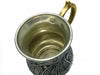 Lavina | Silver Copper Cup with Leaf Patterned (10 cm)