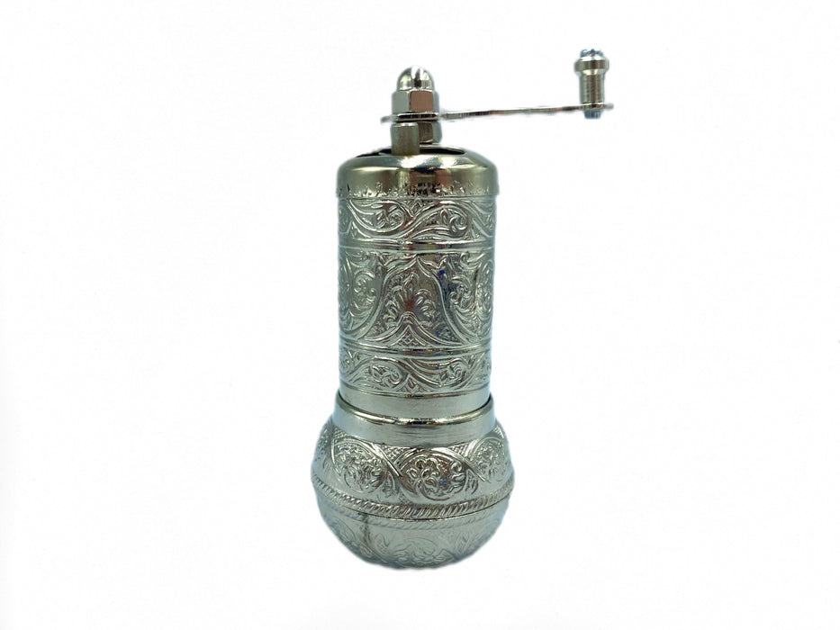 Lavina | Spice/Coffee Grinder Traditional Ottoman Style Copper Silver Color (10 cm)