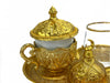 Lavina | Turkish Coffee Cup Set 3 Pieces Gold Color
