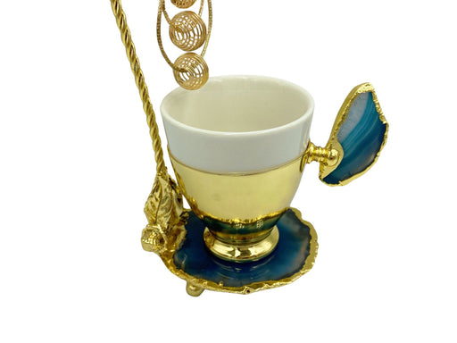 Lavina | Turkish Coffee Cup With Dangling Flower Design Lavina Coffee Cup