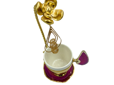 Lavina | Turkish Coffee Cup With Dangling Flower Design