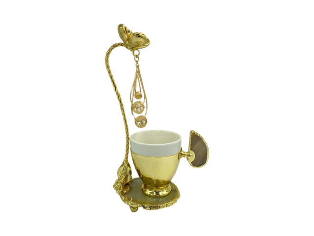 Lavina | Turkish Coffee Cup With Dangling Flower Design