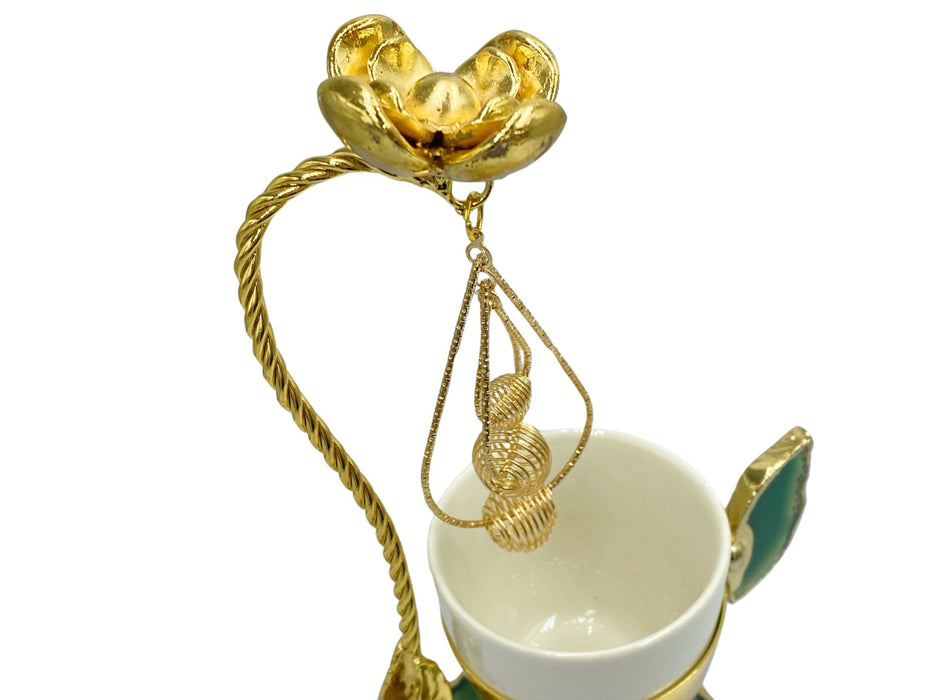 Lavina | Turkish Coffee Cup With Dangling Flower Design