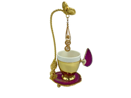 Lavina | Turkish Coffee Cup With Dangling Flower Design