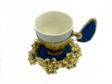 Lavina | Turkish Coffee Cup With Flower Design