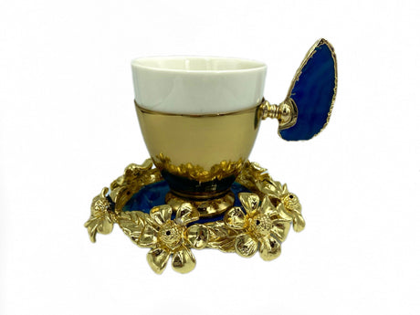 Lavina | Turkish Coffee Cup With Flower Design