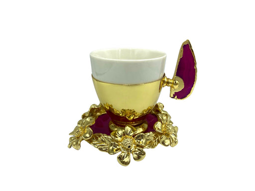 Lavina | Turkish Coffee Cup With Flower Design Lavina Coffee Cup