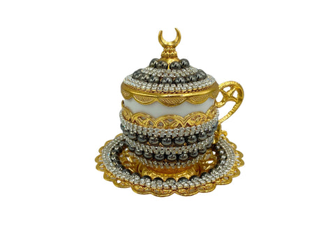 Lavina | Turkish Coffee Cup With Pearl Design