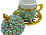 Lavina | Turkish Coffee Cup With Pearl Design - TryAladdin