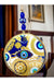 Mixperi | Blue Embroidered With Yellow Motif Wall Ornament