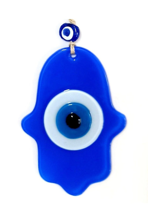 Mixperi | Blue Hand Shape Glass Nazar Beaded Wall Ornament