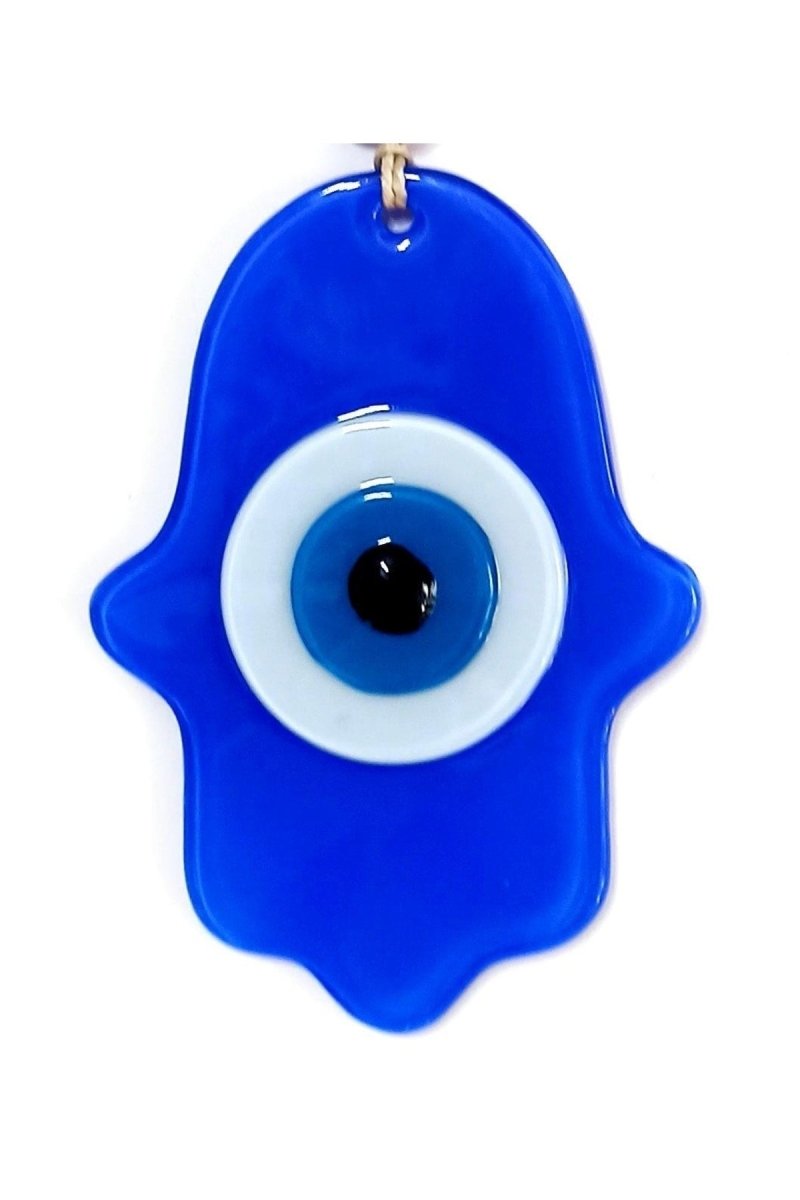 Mixperi | Blue Hand Shape Glass Nazar Beaded Wall Ornament