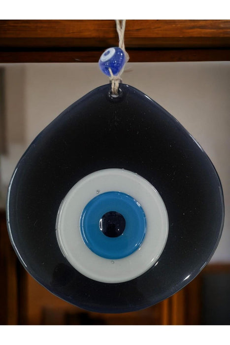 Mixperi | Blue Nazar Beaded Black Color Nazar Bead Drop Pattern Handmade Wall Ornament Mixperi Islamic, Pillow Case Set, Clock, Spiritual, Candle Set, Rug, Vase, Door Mats, Wall Ornaments