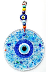 Mixperi | Blue Nazar Beaded Glass Patterned Wall Ornament