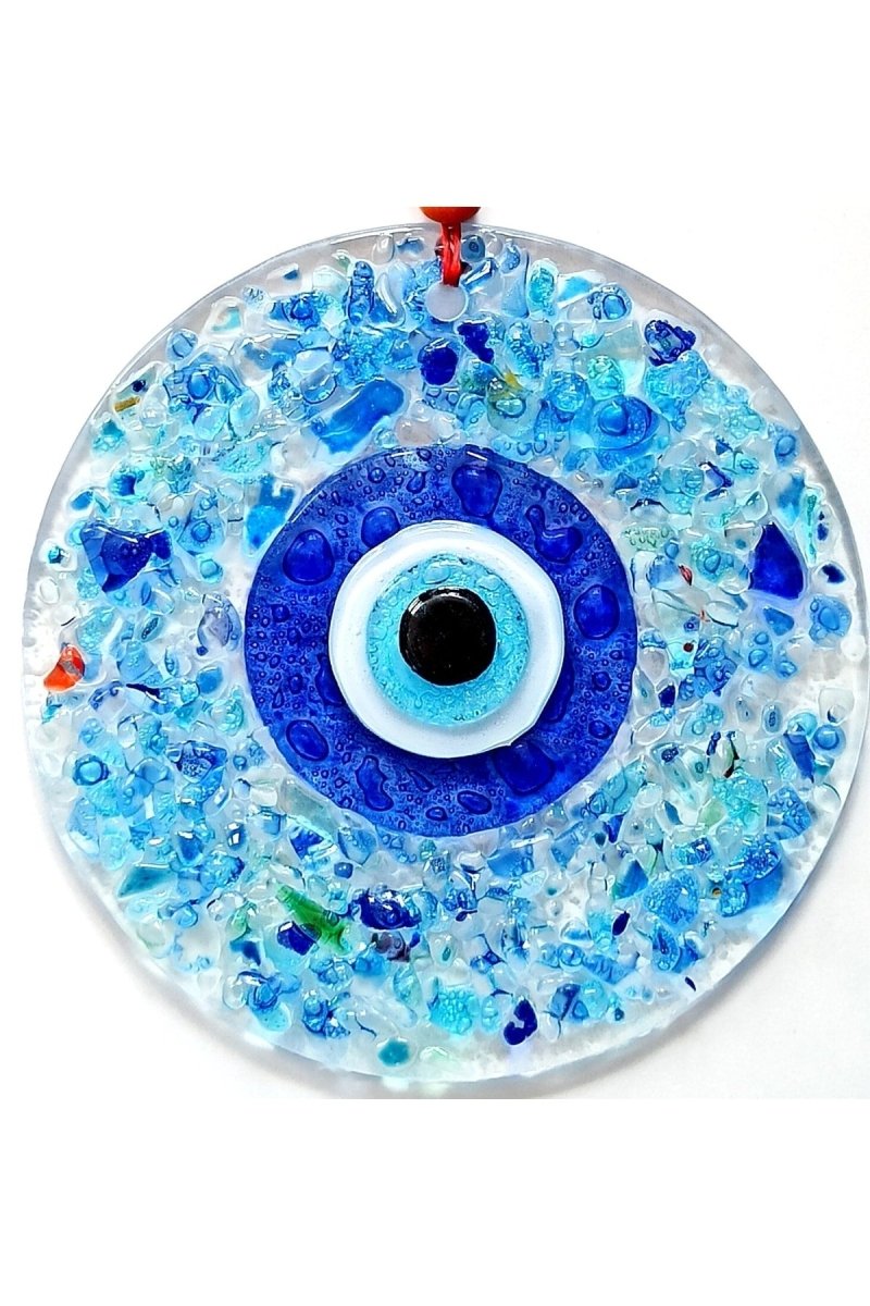 Mixperi | Blue Nazar Beaded Glass Patterned Wall Ornament