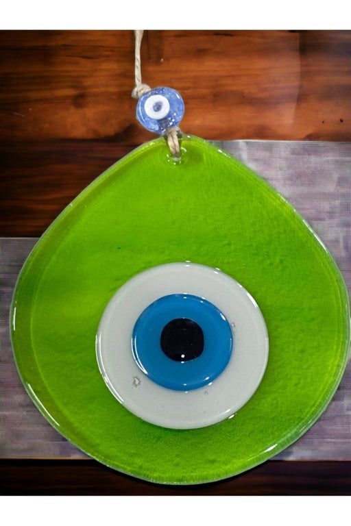 Mixperi | Blue Nazar Beaded Green Drop Pattern Wall Ornament