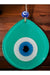 Mixperi | Blue Nazar Beaded Light Green Color Nazar Bead Drop Pattern Handmade Wall Ornament Mixperi Islamic, Pillow Case Set, Clock, Spiritual, Candle Set, Rug, Vase, Door Mats, Wall Ornaments