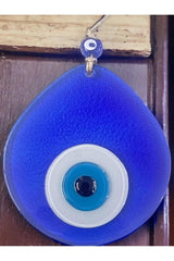 Mixperi | Blue Nazar Beaded Transparent Drop Pattern Handmade Wall Ornament