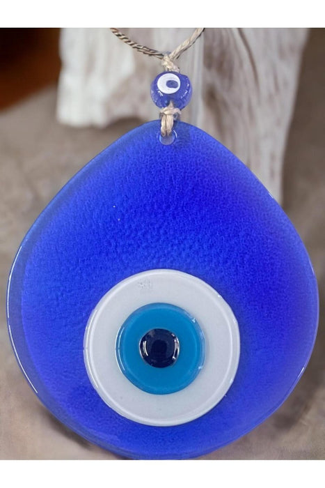 Mixperi | Blue Nazar Beaded Transparent Drop Pattern Handmade Wall Ornament Mixperi Islamic, Pillow Case Set, Clock, Spiritual, Candle Set, Rug, Vase, Door Mats, Wall Ornaments
