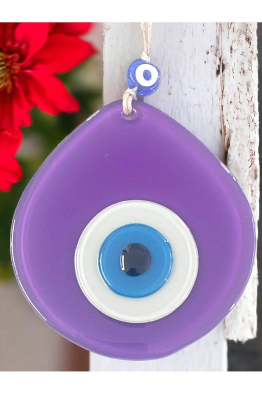 Mixperi | Blue Nazar Beads Purple Color Drop Pattern Handmade Wall Ornament