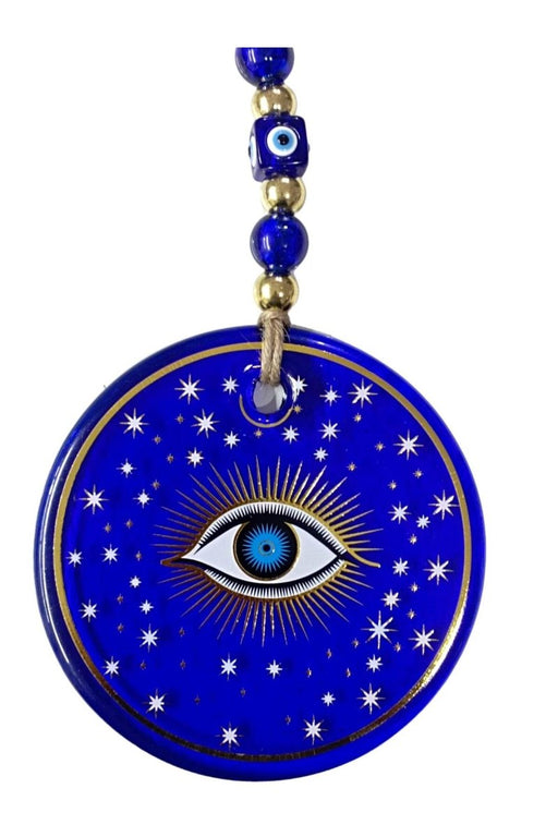 Mixperi | Blue Star Embroidered Eye Model Wall Ornament Nazar Bead