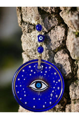 Mixperi | Blue Star Embroidered Eye Model Wall Ornament Nazar Bead