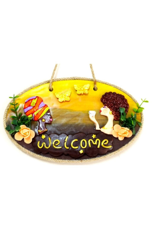 Mixperi | Delightful Women Handmade Welcome Printed Door Ornament