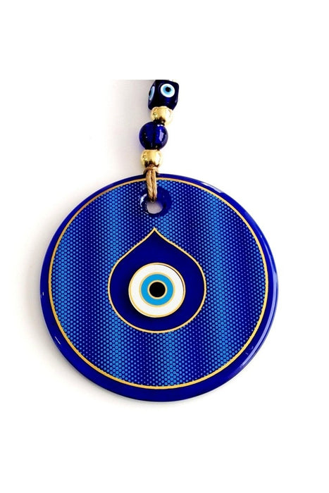 Mixperi | Gold Gilded Drop Eye -Shaped Glass Nazar Bead Wall Ornament Mixperi Islamic, Pillow Case Set, Clock, Spiritual, Candle Set, Rug, Vase, Door Mats, Wall Ornaments