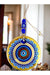 Mixperi | Golden Glass Blue Motif Nazar Beaded Wall Ornament Mixperi Islamic, Pillow Case Set, Clock, Spiritual, Candle Set, Rug, Vase, Door Mats, Wall Ornaments