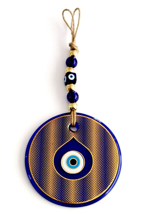 Mixperi | Golden Yellow Gilded Drop Eye Model Glass Wall Ornament