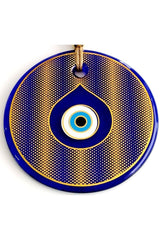 Mixperi | Golden Yellow Gilded Drop Eye Model Glass Wall Ornament