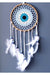 Mixperi | Handmade Ice Blue Dream Catcher Wall Ornament with Nazar Bead Motif Mixperi Islamic, Pillow Case Set, Clock, Spiritual, Candle Set, Rug, Vase, Door Mats, Wall Ornaments
