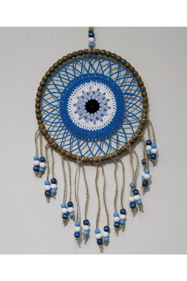 Mixperi | Handmade Wall Ornament With Oil Blue Motifs