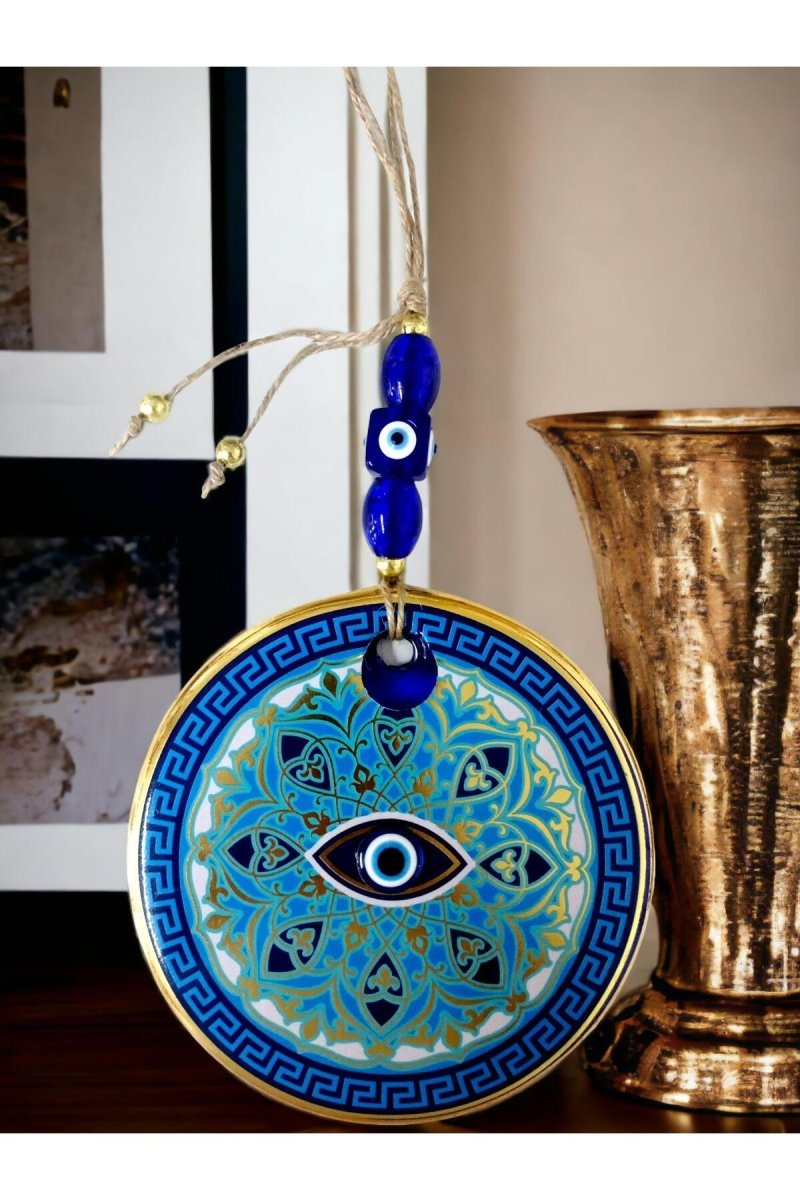 Mixperi | Nazar Bead Eyes Blue Striped Wall Ornament