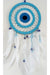 Mixperi | Nazar Bead Motived Turquoise Color Dream Catcher White Bird Furry Dream Wall Ornament