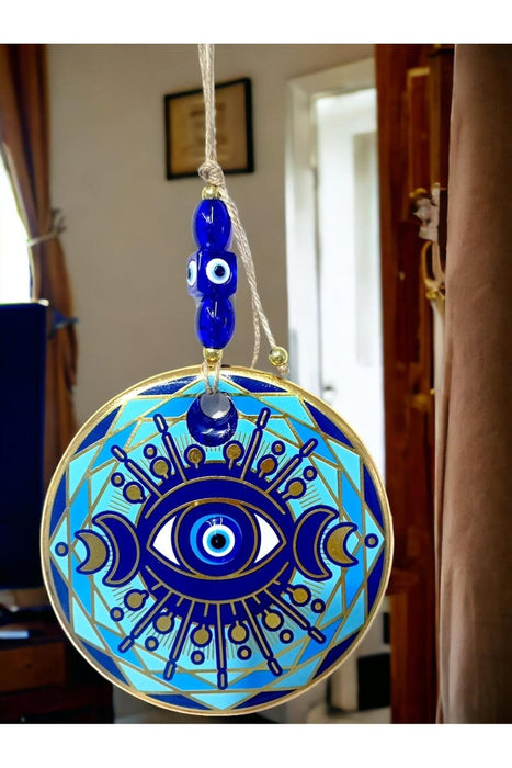 Mixperi | One-Eyed Pyramid Patterned Glass Wall Ornament Mixperi Islamic, Pillow Case Set, Clock, Spiritual, Candle Set, Rug, Vase, Door Mats, Wall Ornaments
