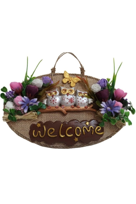 Mixperi | Owl Family Welcome Printed Door Ornament